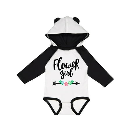 

Inktastic Flower Girl with Arrow and Flowers Gift Baby Girl Long Sleeve Bodysuit