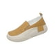 thumbnail image 5 of Zapatillas de deporte con para mujer, transpirables, cómodas, con punta redonda superior de PU, zapatos informales para mujer y niña, Amarillo SM SunniMix Plataforma de mujeres, 5 of 8