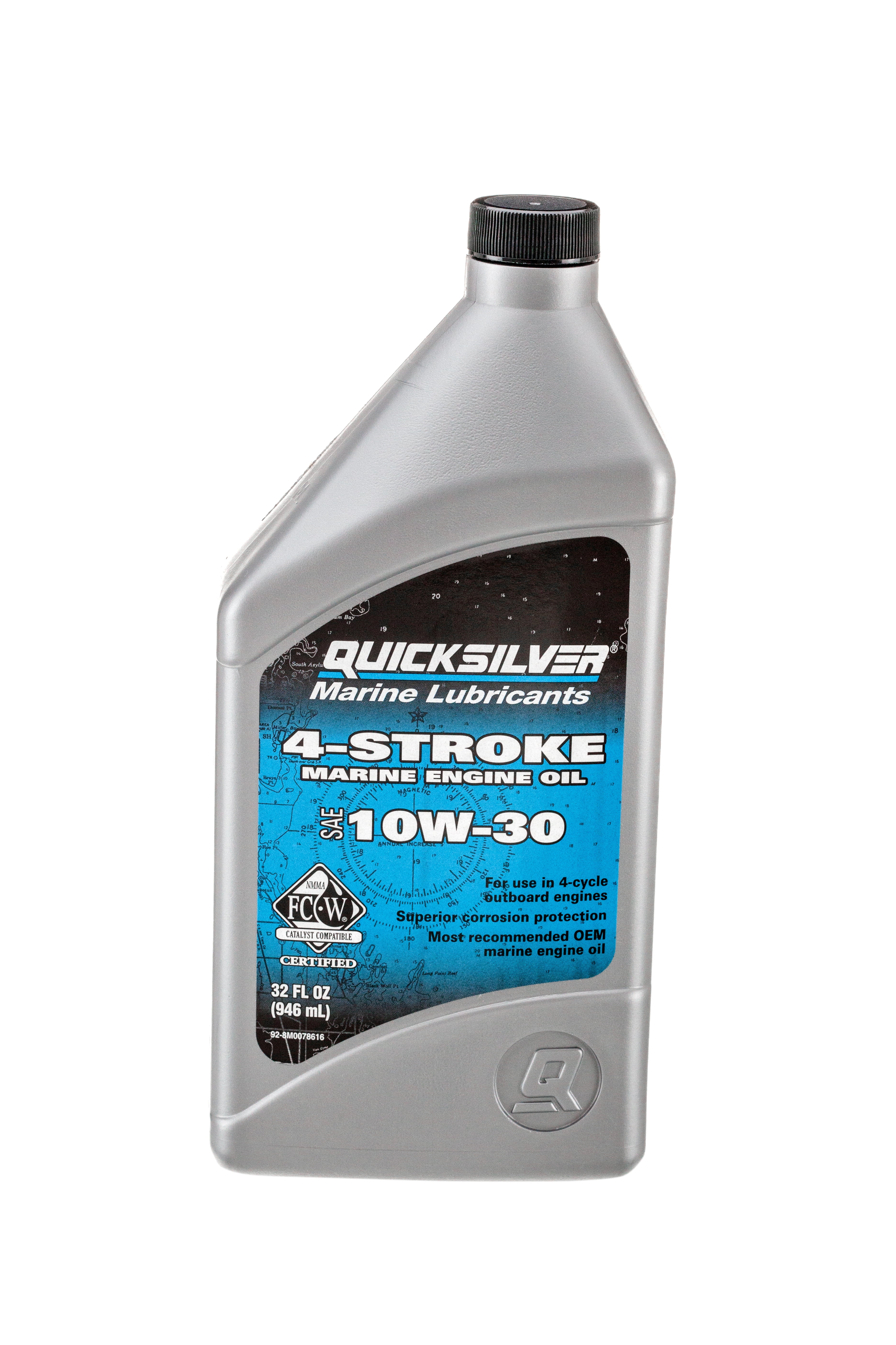 Quicksilver 4-Stroke Marine Engine Oil SAE 10W-30 – 1 Pint – 8M0078616