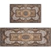 Christmas Gift Boho Brown Kitchen Rug Mat Set of 2 Piece Farmhouse ...