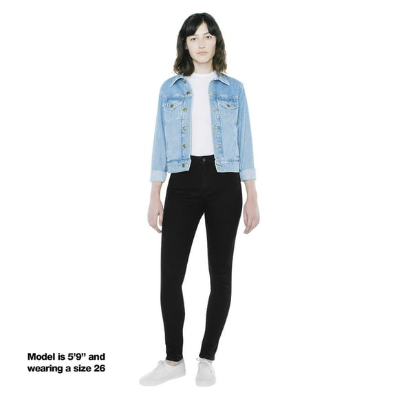 American Apparel Women's Pencil Jean 26 Black NEW RSADS300W