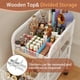 thumbnail image 2 of Organizador de carrito de maquillaje con ruedas Jakyitvi con 3 cajones, color blanco, 2 of 9