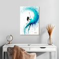 thumbnail image 2 of Elephant Stock In The Waves Wall Art - Vertical Canvas Wall Art - Living Room Wall Decor - Dance Canvas - White And Turquoise Decor By Ashvin Harrison - 16" x 24", 2 of 4