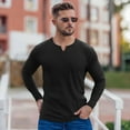 thumbnail image 6 of Ambiloof Men's Slim Fit Muscular V-Neck Casual T-Shirt, Long Sleeve, Stylish Business Top Basic T-Shirt Black/2XL, 6 of 7