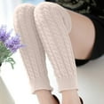 thumbnail image 6 of IDALL Socks for Women,Crew Socks Fashion Women Winter Warm Leg Warmers Knitted Crochet Long Socks Ankle Socks,No Show Socks Beige, 6 of 7