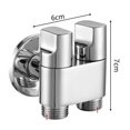 thumbnail image 4 of G1/2 1 sur Deux Robinet de Machine à Laver à Double Commande Robinet de Toilette Triangulaire, 4 of 9