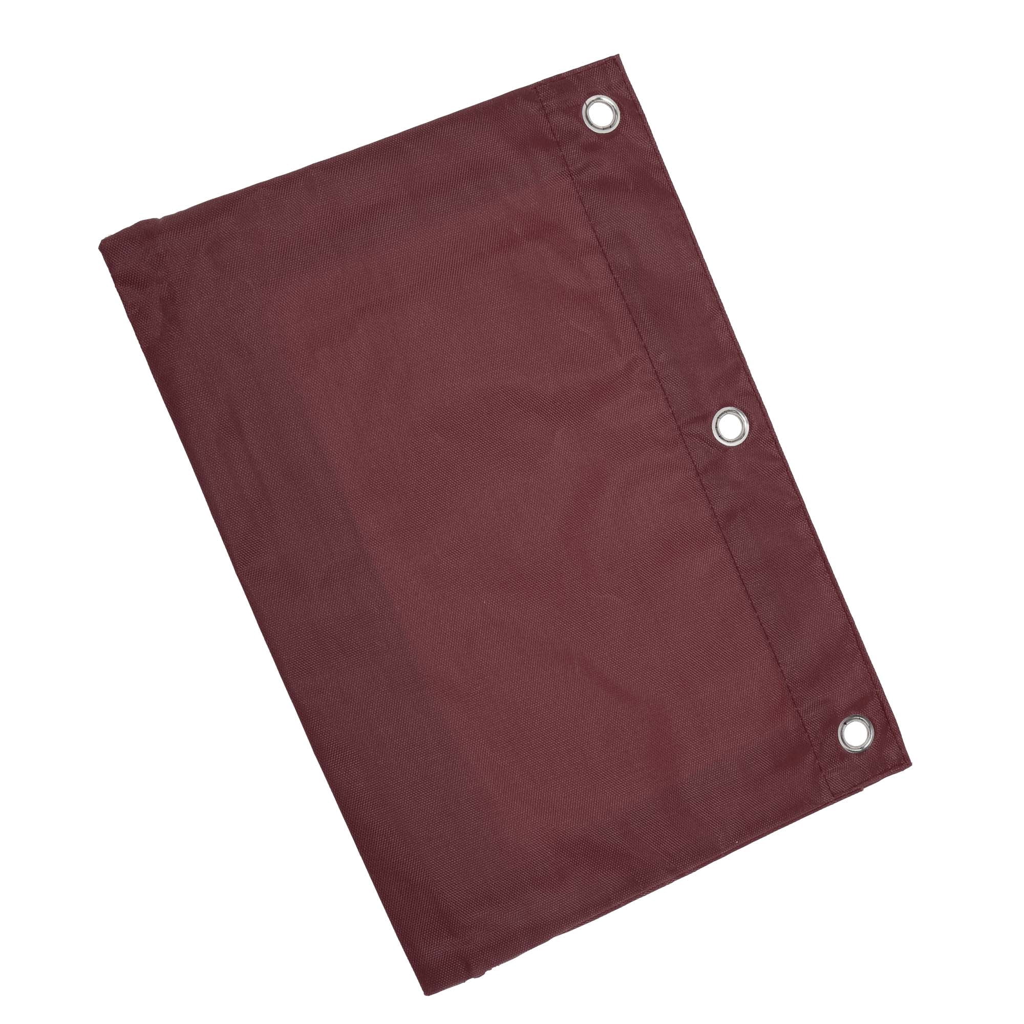 Unique Bargains Pencil Case for 3 Ring Binder, Double Layer, Smooth Zipper Wine Red