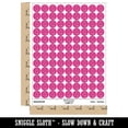 thumbnail image 2 of Cat Sitting Back Outline 200+ Round Stickers - Hot Pink - Matte Finish - 0.50" Size, 2 of 3