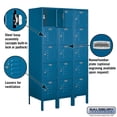 thumbnail image 2 of 12" Wide Five Tier Box Style Standard Metal Locker - 3 Wide - 5 Feet High - 18 Inches Deep - Blue - Unassembled, 2 of 3