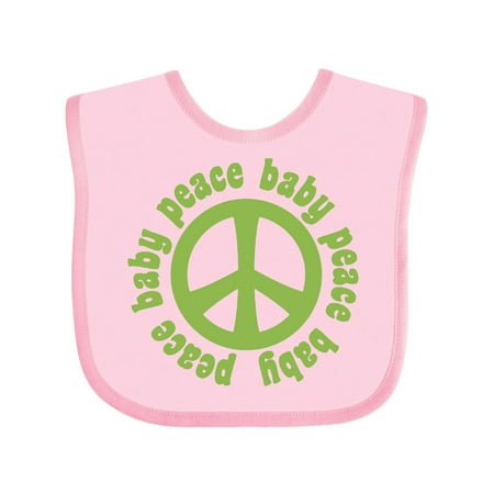 

Inktastic Peace Baby Gift Baby Boy or Baby Girl Bib