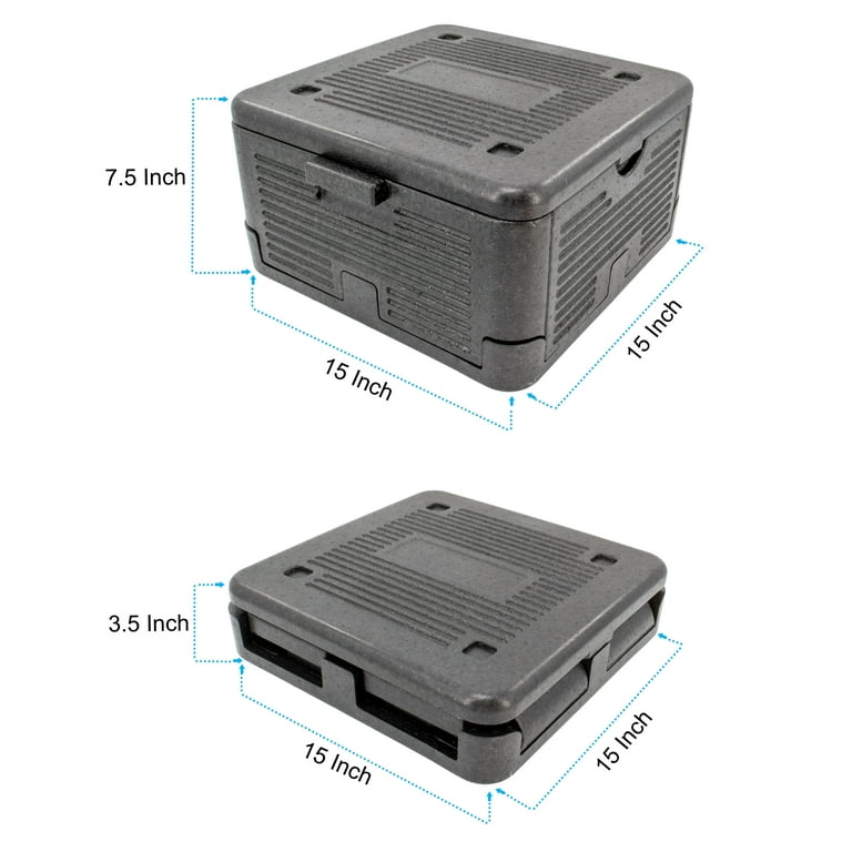 Small Foam Cooler, Styrofoam, 7.75 x 5.875 x 9.125 in, Corrugated Box