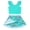 Green, variant on Kucnuzki 6T Little Girl Swimsuit Set 7T Child Gilrs Bathing Suit Ruffle Lemon Top Swimming Skirt with Shorts 2pcs Bikini Set Summer Beach Breathable Tankini Set Yellow