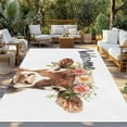 thumbnail image 3 of Fsddascl Spring Cow Outdoor Rug for Patio/Deck/Porch, Non-Slip Large Area Rug 5 x 8 Ft, Cute Wildflower Floral Botanical Blooms Indoor Outdoor Rugs Washable Area Rugs, Reversible Camping Rug Carpet, 3 of 5