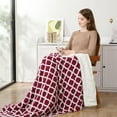 thumbnail image 4 of Electric Throw Blanket 50" x 60", Heated Throw with 6 Heating Levels Sherpa Tufted, Machine Washable, Red, 4 of 8
