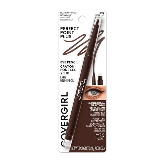 CoverGirl Perfect Point Plus Eyeliner, Espresso 210, Water Resistant, 0.008 oz (6 Pack) (Bundle)
