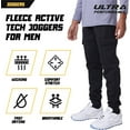 thumbnail image 5 of Ultra Performance 3 Pack Mens Sweatpants, Fleece Cargo Joggers for Men with Pockets, 5 of 7