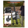 thumbnail image 5 of Outdoor Pizza Oven 12", Pellet Wood Fired Pizza Oven, 1000°F Pizza Maker, Portable BBQ Oven w/ Wheels, Wood Burning Oven for Pizza, Camping, Backyard, 5 of 9