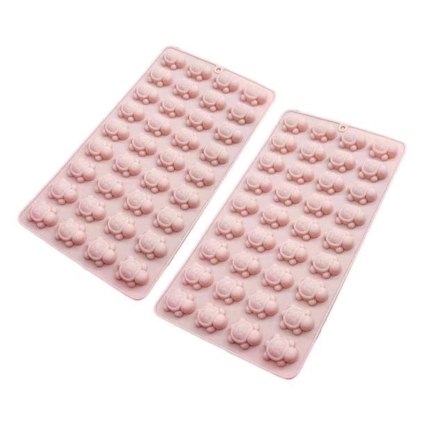 Molde de silicona con forma de mini tortuga, bandeja para cubitos de hielo de 36 cavidades, molde flexible para hacer jabón, molde para hornear chocolate y gelatina.