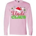 thumbnail image 3 of Inktastic Uncle Claus with Christmas Santa Hat and Snowflakes Long Sleeve T-Shirt, 3 of 5