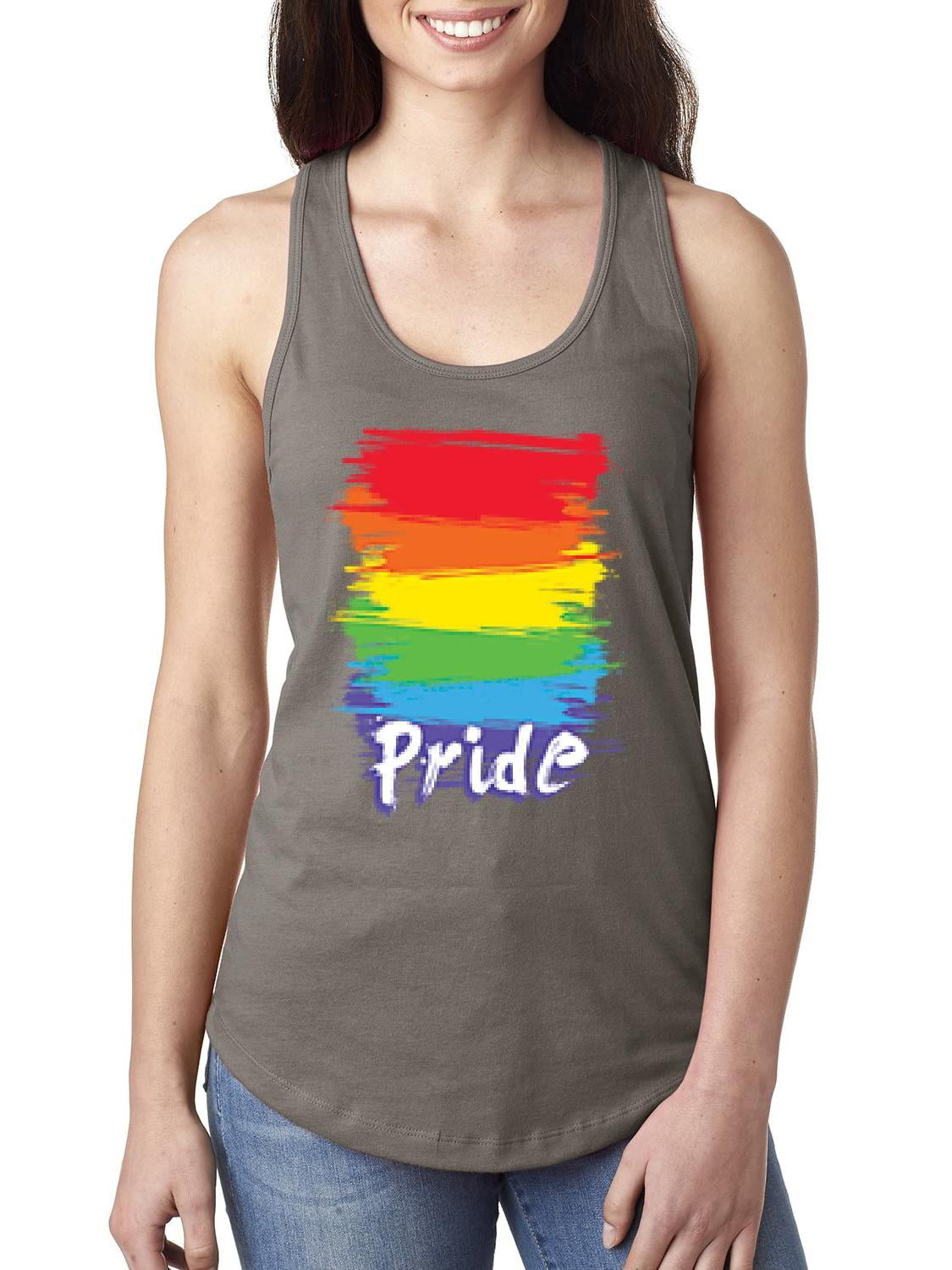 Womens Rainbow Pride Racerback Tank Top 