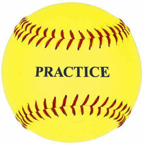 11'' Yellow Practice Softball