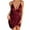 Red, variant on Oplxuo Sequins Homecomming Dress for Women Sexy V Neck Spaghetti Strap Wrap Ruched Mini Cocktail Party Formal Dresses