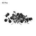 thumbnail image 3 of Uxcell 40Pack 11mmx17mm Round Head Decorative Upholstery Tacks Furniture Nails, Bright Black, 3 of 6
