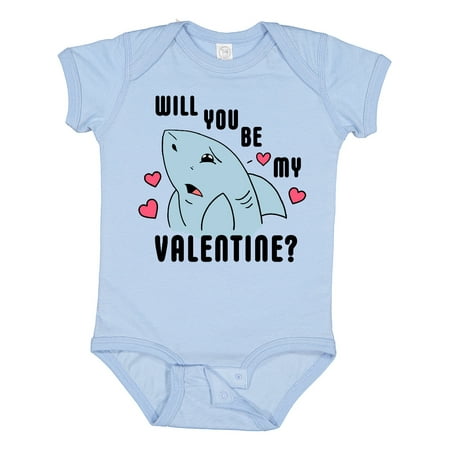 

Inktastic Will You Be My Valentine with Sad Shark Gift Baby Boy or Baby Girl Bodysuit