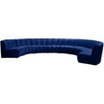 thumbnail image 3 of Meridian Furniture Infinity Navy Velvet 8pc. Modular Sectional, 3 of 4