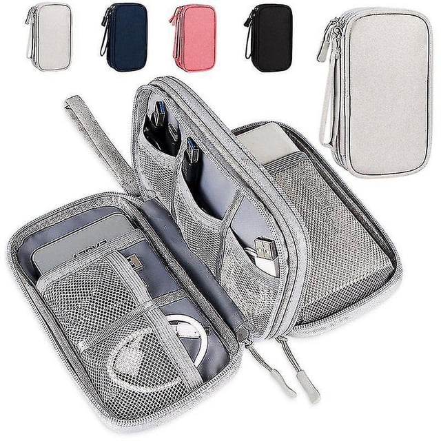 Bolsa de almacenamiento para cable de carga, funda para banco de energía portátil, caja para disco duro, funda protectora para teléfono digital
