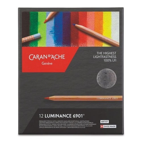 CARAN DACHE/CREATIVE ART 6901712 CARAN DACHE Crayon LUMINANCE Coffret 12 Couleurs