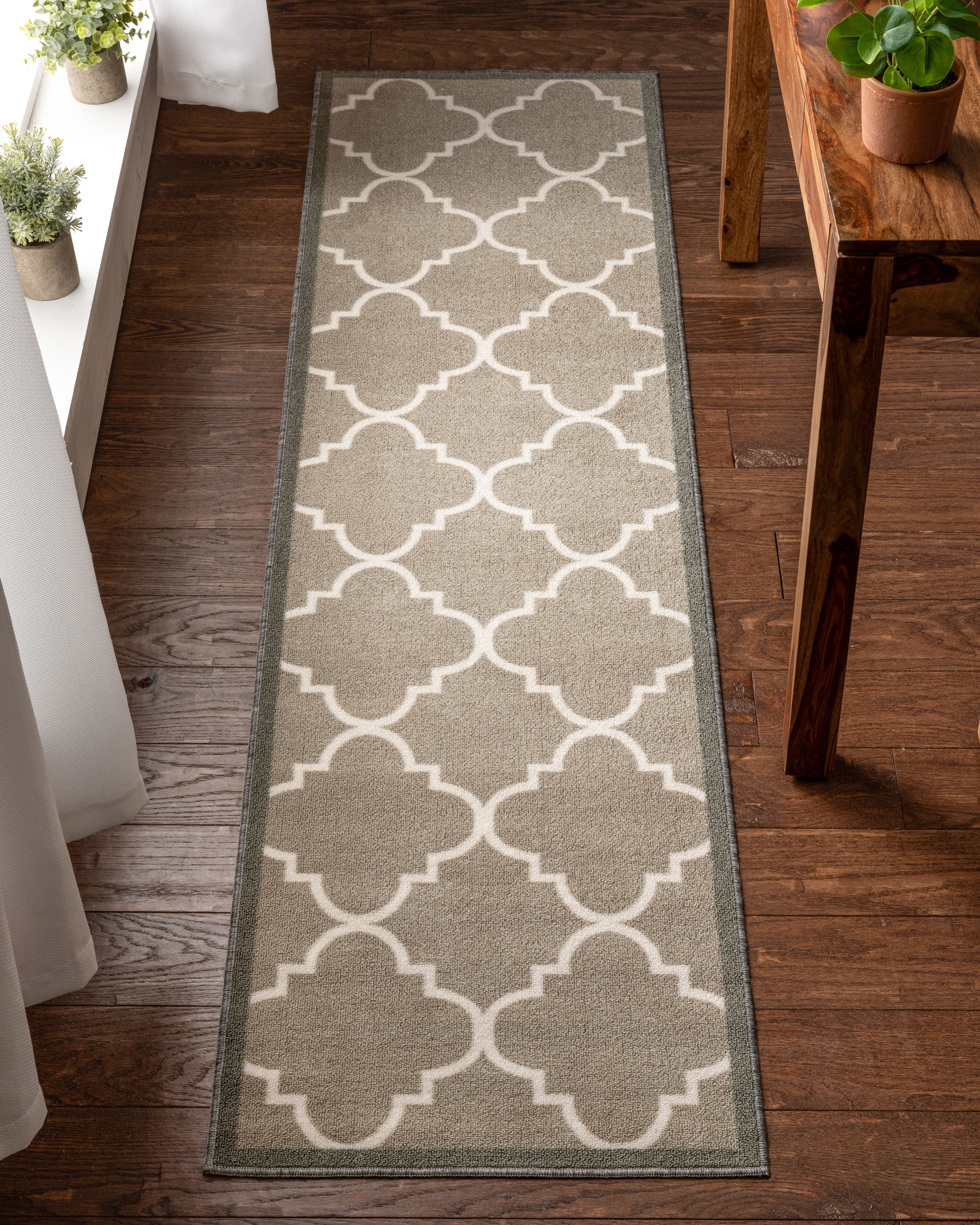 Well Woven Kings Court Brooklyn Trellis Modern Grey Machine Washable