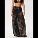 thumbnail image 4 of Pantalones Anchos de Cintura Alta con Elástico para Mujer, Pantalones Casuales Largos para Estar en Casa Flor Grande L, 4 of 6
