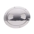 thumbnail image 1 of Stainless Steel Boat Deck Round Plate for Marine Inspection Hatch, Disc Design with Groove, Multi Purpose, 1 of 7