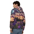 thumbnail image 4 of Naloa Starry Night Purple Irises Men’s Hoodies, Zip up Hoodie, Sweatshirts,Hoodies for Men Sizes S-3XL-Medium, 4 of 5