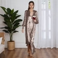 thumbnail image 2 of CAIXIA Birthday Dresses For Women Elegant Sparkling Sequin Long Sleeve Slit Dress For Women Fall Winter Loose Fit Comfortable Party And Daily Wear, 2 of 3