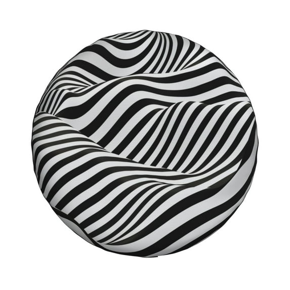 15'' Wave Line Art Tire Cover, Universal Spare Wheel Covers, Dust-Proof, Water-Proof, Sun-Proof and Corrosion-Proof