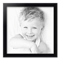 thumbnail image 2 of ArtToFrames 16" x 16" Satin Black Bull Nose Picture Frame, 16x16 inch Black Wood Poster Frame (WOM-1417), 4 Pack, 2 of 6
