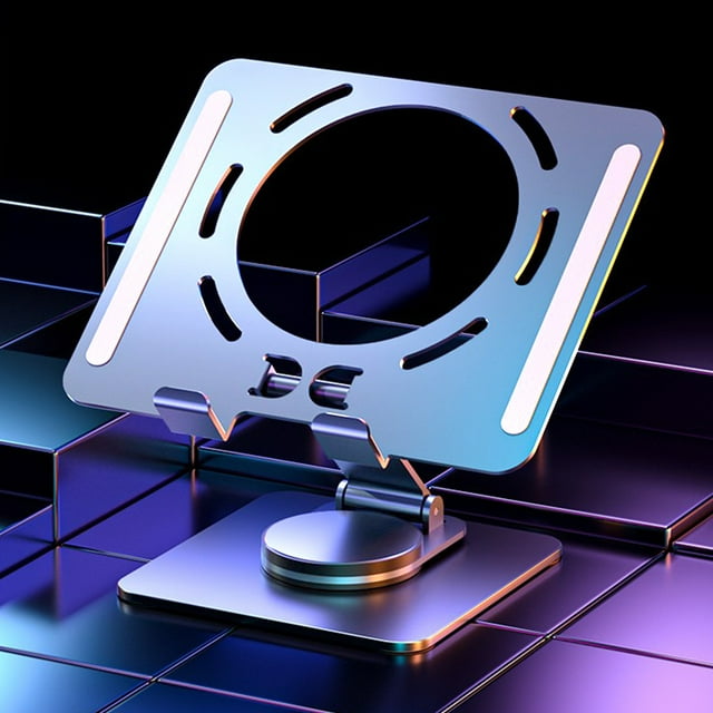 Chmadoxn Support de Tablette Tout en Métal Panneau Arrière Ajouré pour Dissipation de Chaleur Rotation Tout Autour Réglage d'Angle Infini Peut Être Utilisé avec Support de Tablette pour Dissipateur de Chaleur