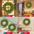 thumbnail image 2 of Lookfly Christmas Wreath, 24" Christmas Wreath for Front Door,Outdoor Christmas Wreath,Battery Powered Christmas Decorations with Lights & Ornament, 2 of 7