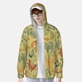 thumbnail image 3 of Picia Floral with Butterflies Women's Men's UPF 50+ Sun Protection Hoodie Shirt Long Sleeve SPF Fishing Outdoor UV Hiking Lightweight Shirts-3X-Large, 3 of 9