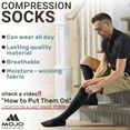 thumbnail image 3 of Mojo Opaque Graduated Compression Stockings for Men 20-30mmHg Black, Small, 3 of 8