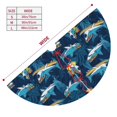 thumbnail image 3 of Yiaed Cartoon Surfer Sharks Print Christmas Tree Skirt , Tree SkirtsTree Mat for Christmas Winter Holiday Indoor Decorations-30", 3 of 7