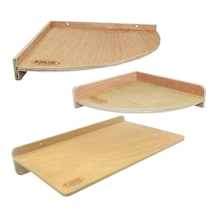 Wood Platform Set - 3 Pack Cage Accessory Shelves Assorted Sizes - for Chinchillas, Rats, Prairie Dogs, Degus, , , Sugar Gliders, Rabbits, Guinea Pigs, & Other Small Pets