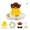 01, variant on Car Duck Car Rubber Dashboard Decorations Ornament Yellow Duck with Mini Swim Ring Sun Cowboy Hat Necklace for Auto Office