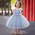 thumbnail image 2 of Coerni Flower Girl Dress | Toddler Baby Girl Rainbow Tulle Wedding Birthday Parties Fancy Princess Dresses Formal Pageant Gown, 2 of 4