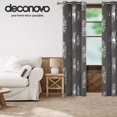 thumbnail image 3 of Deconovo Cortinas opacas con diseño floral gris claro de 42 x 54 pulgadas con aislamiento térmico para ventanas, 3 of 7