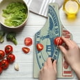 thumbnail image 3 of Retro Poster Cutting Board, Vintage I Love New York with of Liberty Grunge Rubber Stamps Design, Decorative Tempered Glass Cutting and Serving Board, Wine Bottle Shape, Blue Orange, by Ambesonne, 3 of 5