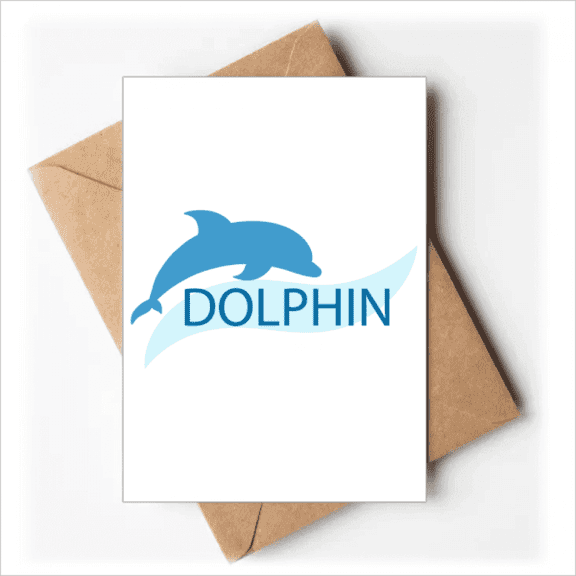 Blue Ocean Docile Dolphin Illustrate Greeting Cards You are Invited Invitations