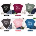 thumbnail image 3 of Camiseta casual para mujer, algodón suave con puños, manga corta, letras, dobladillo estampado, Abanopi Camiseta casual de mujer, 3 of 5